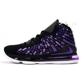 2019 Nike LeBron 17 Black Purple-White Shoes